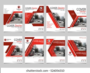 Red technology collection set cover business brochure vector design, Leaflet advertising abstract background, Modern poster magazine layout template, Annual report for presentation.