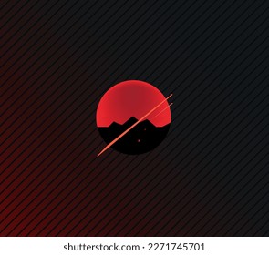 A red techno-style logo on a black background: A futuristic design with a bold and edgy aesthetic. Suggests technology or a sci-fi theme.