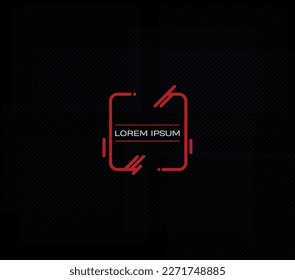 A red techno-style logo on a black background: A futuristic design with a bold and edgy aesthetic. Suggests technology or a sci-fi theme.