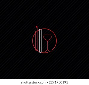 A red techno-style logo on a black background: A futuristic design with a bold and edgy aesthetic. 