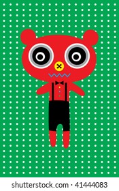red teddy doodle greeting