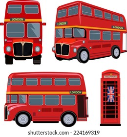 Red Teleophone and Red Bus