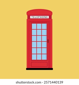 a red telephone box illustration