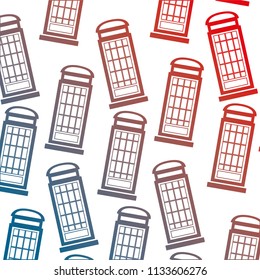 red telephone box london background