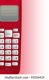 red telephone emergency with copy space. vector illustration