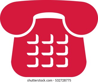 Red telephone icon