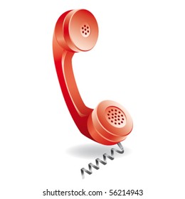 red telephone reciver