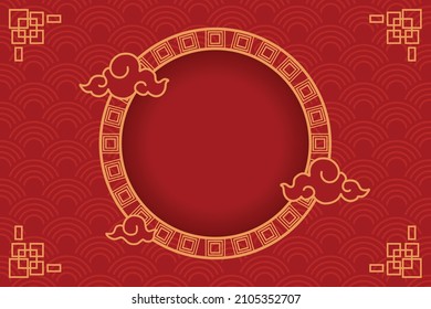 Red template for the background. Chinese ornaments. Chinese year