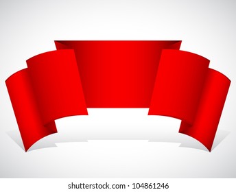 red template banner for web design