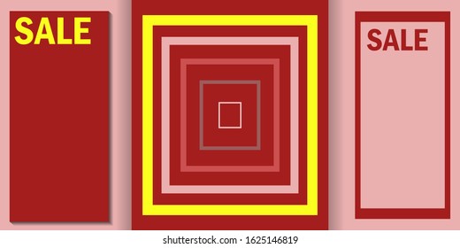 red template to promotions, red background design, geometric abstract.