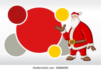 Red template with Santa Claus