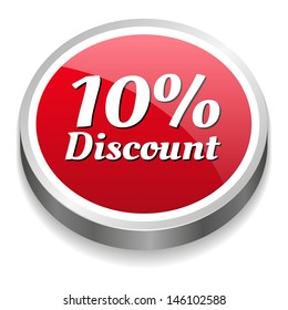 Red ten percent discount button