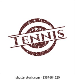 Red Tennis distressed rubber seal