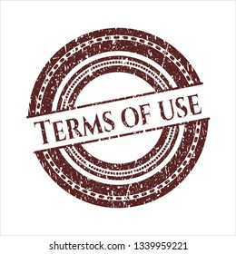 Red Terms of use rubber stamp