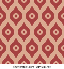 Red terracotta shape abstract art, elegant textile design and decoration, vector illustration