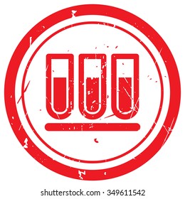 Red Test Tube rubber stamp