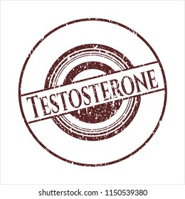 Red Testosterone distress rubber texture