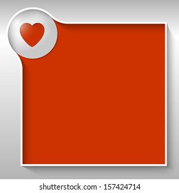 red text box for any text with heart
