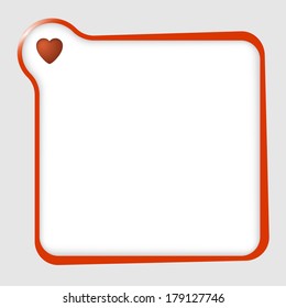 red text box for any text with heart