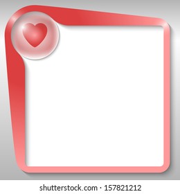 red text box with heart