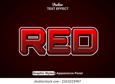 efecto de texto rojo con estilo gráfico y modificable.