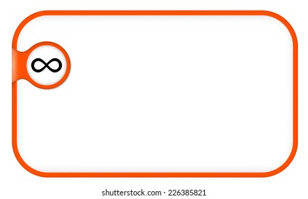 red text frame for any text with infinity symbol