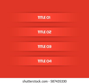 Red text label Templates for Business Vector Illustration with Flat color. ?an be used for workflow layout, diagram, banner, web design or presentation