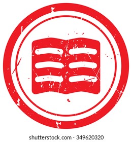 Red Text rubber stamp