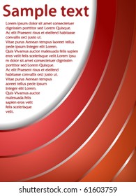 Red text template with shadow and color gradient