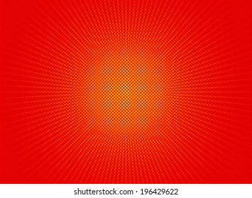 Red Texture Background With Sunburst, Vector Illustration