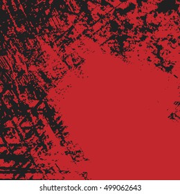 red texture and black ink splash background, vector illustration design element