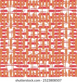 The red texture is formed from geometric plates in two layers.