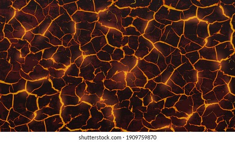 Rote Textur der geschmolzenen Lava. Vektorhintergrund.