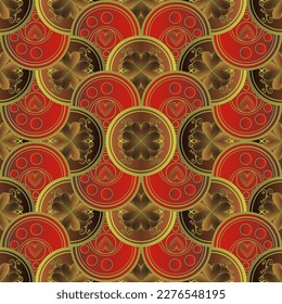 Red textured abstract background with a combination of gold lines