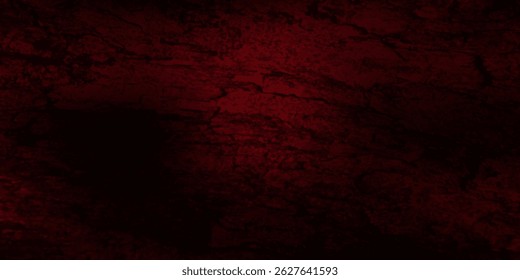 Red textured concrete grunge wall background. Dark edges