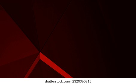 Red textured triangle vector background with red color. dark red backdrop isolated on black background for design elements in concept technology, music, and science.