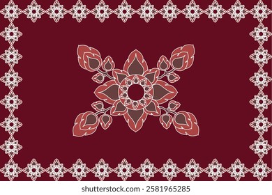 Red Thai flower 2 created from my  imagination on  vector.