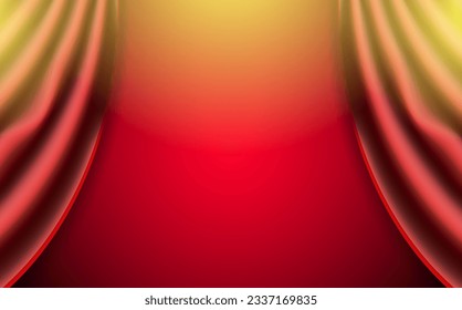 Red theater 3d vector background design