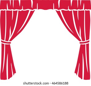Red theater curtain