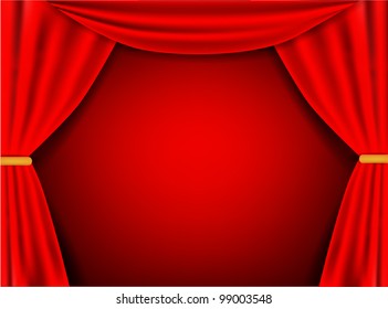 Red Theater Curtain