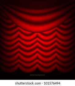 red theater curtain, background