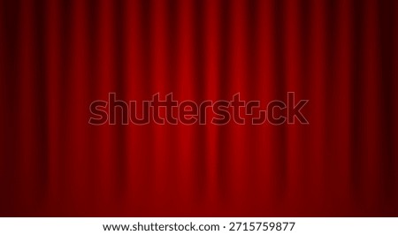Red Theater Curtain Background with Dramatic Stage Drapery