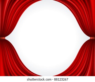 Borde vectorial de la cortina del teatro rojo eps 10.