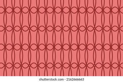 Red theme abstract vector pattern with intertwined ovals. Modern batik pattern. Suitable for design template and element.