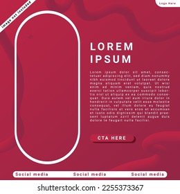 Red Themed Social Media Post Template, Editable Post Template Social Media Banners.