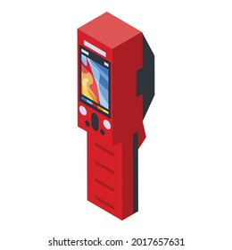 Red thermal imager icon. Isometric of red thermal imager vector icon for web design isolated on white background
