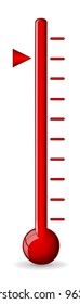 Red thermometer vector