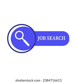 red thin line job search button. concept of find digital cv or resume on internet jobsite and social media opportunity. flat linear simple hiring logotype graphic stroke badge design isolated on white