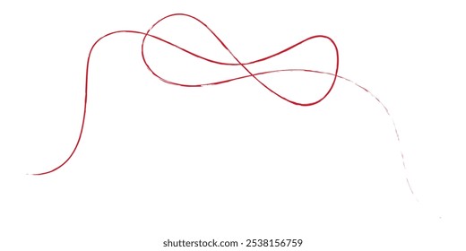 red thread isolated on white background . eps 10