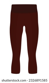 Red  three quarters pants. vector illustration